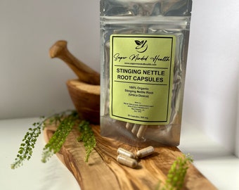 Stinging Nettle Root Capsules Organic (Urtica Dioica) 500 Mg