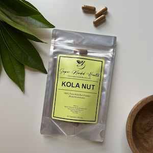 Kola Nut Capsules | Cola Acuminata | 600mg | Caffeine