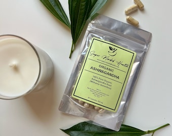 Ashwagandha Capsules | Organic | Withania Somnifera | 500mg | Adaptogen