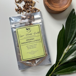 Sarsaparilla Root | C/S Organic Dried Cut and Sifted | Smilax Medica