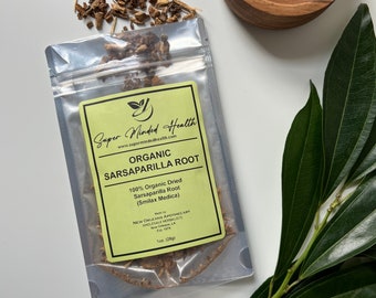 Sarsaparilla Root | C/S Organic Dried Cut and Sifted | Smilax Medica