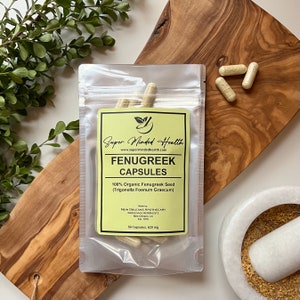 Fenugreek Seed Powder Capsules | Organic | Trigonella Foenum Graecum | 620mg