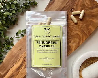Capsule di polvere di semi di fieno greco / Biologico / Trigonella Foenum Graecum / 620 mg