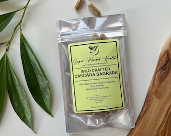 Cascara Sagrada Capsules | Wild-Crafted | Rhamnus Purshiana | 510mg
