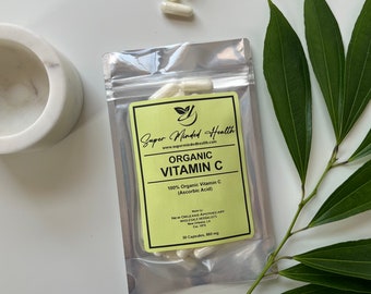 Vitamin C Capsules | Organic | Ascorbic Acid | 880mg