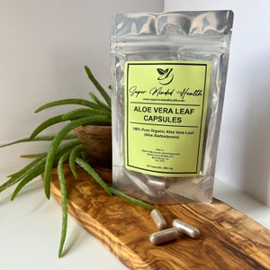 Aloe Vera Leaf Capsules | Organic | Aloe Barbadensis | 500mg | Demulcent