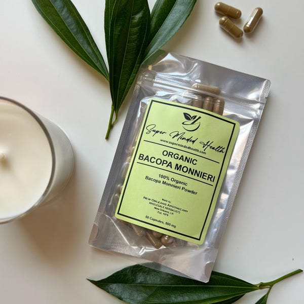 Brahmi Capsules | Organic | Bacopa Monnieri | 500mg