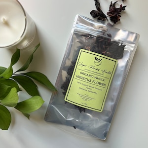 Hibiscus Flowers | C/S Organic Whole Dried | Hibiscus Sabdariffa