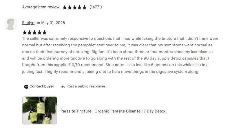 Parasite Tincture | Organic Parasite Cleanse | 7 Day Detox image 2