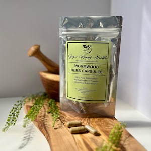Wormwood Powder Capsules | Wildcrafted | Artemisia Absinthium | 500mg