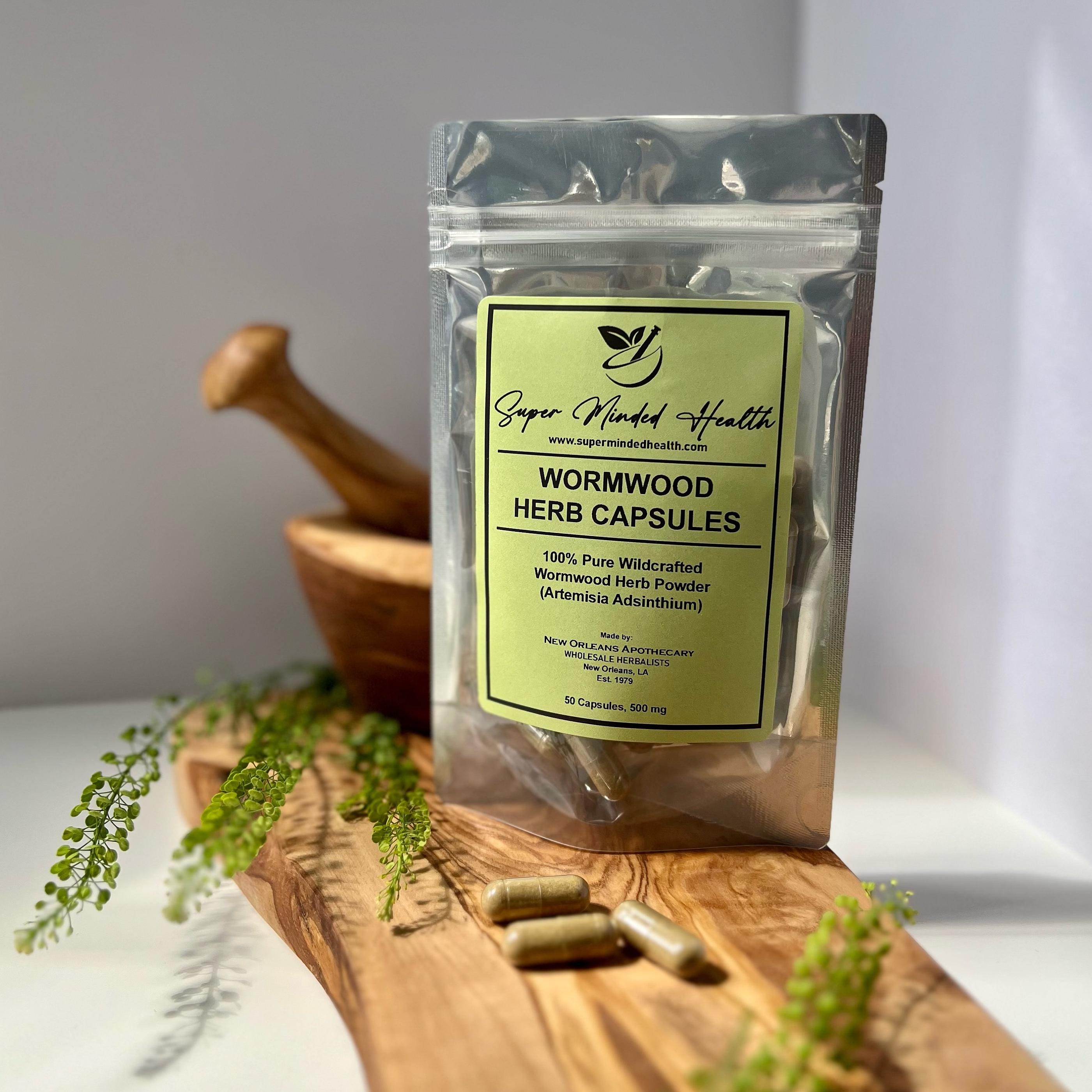 Wormwood Powder Capsules | Wildcrafted | Artemisia Absinthium | 500mg ...