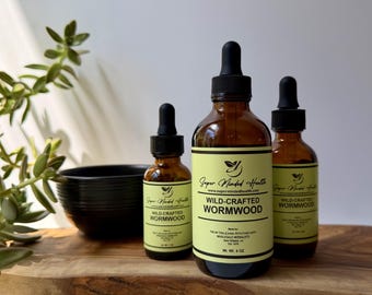 Wormwood Tincture | Wild-Crafted Artemisia Absinthium | Traditional Bitter Drops