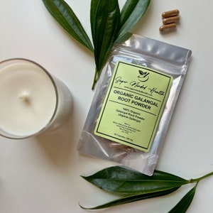 Galangal Root Powder Capsules | Organic | Alpinia Galanga | 500mg