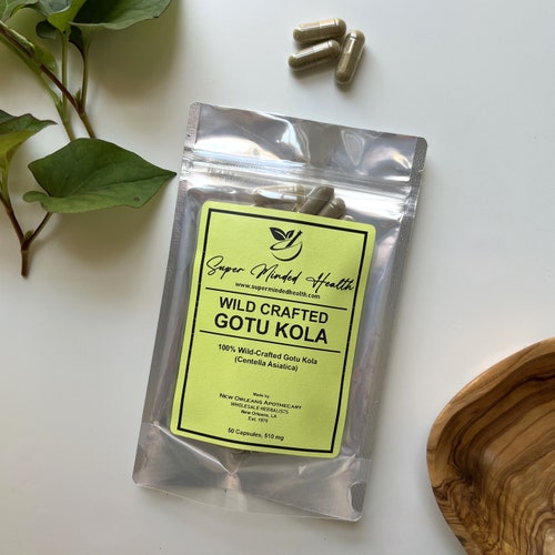 Gotu Kola Capsules | Wild-Crafted | Centella Asiatica | 600mg | K Beauty