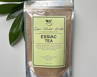 Organic Essiac Tea (32 Servings) Original Recipe from Nurse Caisse Herbal Tea Caffeine Free