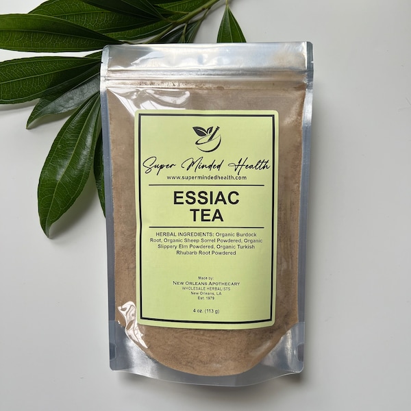 Thé Essiac biologique (32 portions) Recette originale de tisane Nurse Caisse sans caféine