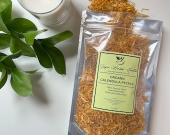 Calendula Petals 100% Pure Organic Dried (Calendula Officinalis)