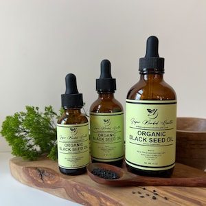 Black Seed Oil | Cold Pressed Organic | Nigella Sativa | Pure Virgin Unrefined