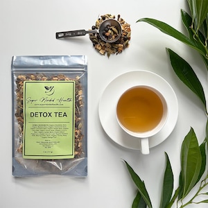 Organic Detox Tea (32 Servings) Loose Herbal Tea Caffeine Free Decoction