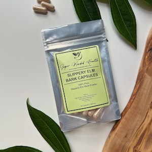 Slippery Elm Inner Bark Capsules | Ulmus Rubra | 600mg | Demulcent