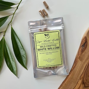 White Willow Bark Capsules | Wild-Crafted | Salix Alba | 500mg