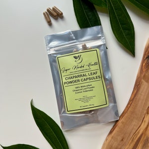 Chaparral Leaf Powder Capsules | Wildcrafted | Larrea Tridentata | 530mg