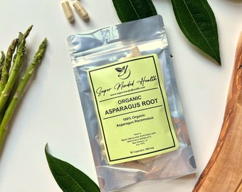 Asparagus Root Capsules | Organic | Asparagus Racemosus | Shatavari | 500mg