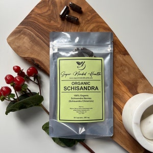 Schisandra Berry Capsules | Organic | Schisandra Chinensis | 600mg | Adaptogen