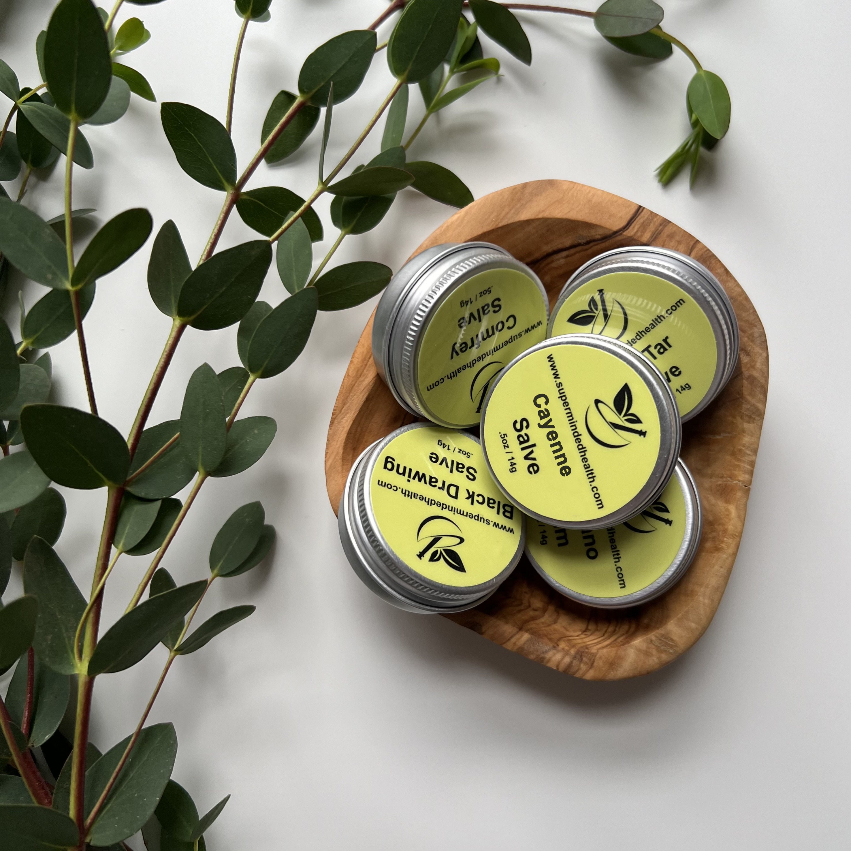 5 PC Mini Salves Set | All Natural Herbal Salve | Sample Size