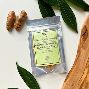 Turmeric Root Capsules | Organic | Curcuma Longa | 625mg | Astringent
