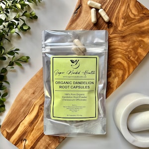 Dandelion Root Capsules | Organic | Taraxacum Officinale | 510mg Zero Fillers or Binders