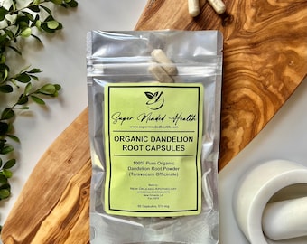 Dandelion Root Capsules | Organic Taraxacum Officinale | 510mg