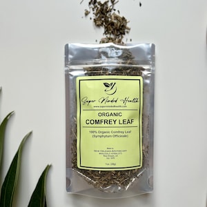 Comfrey Leaf | C/S Organic Dried Cut and Sifted | Symphytum Officinale | Demulcent