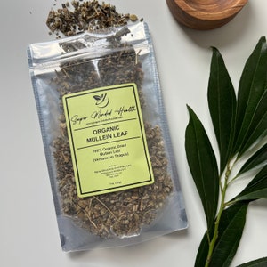 Mullein Leaf | C/S Organic Dried Cut and Sifted | Verbascum Thapus | Expectorant