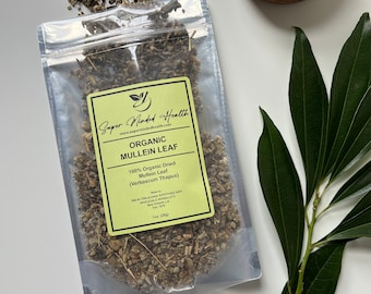 Mullein Leaf | C/S Organic Dried Cut and Sifted | Verbascum Thapus | Expectorant