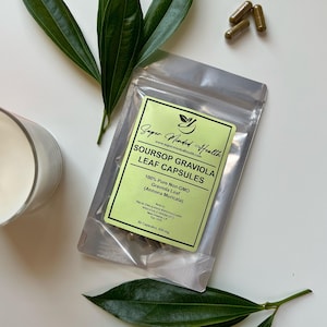 Soursop Graviola Leaf Capsules | Guanabana Paw-Paw | Annona Muricata | 650mg