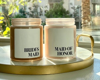Bridesmaid Proposal Candle Label | Easy Peel And Stick | 2.5" x 2.5" | Waterproof | Add To The Proposal or Give As Favor Gift