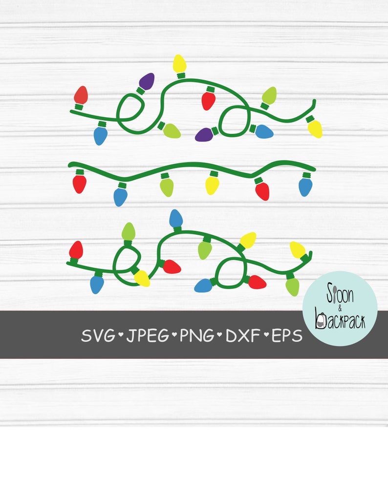 Digital Christmas light strand cut file SVG christmas lights Etsy