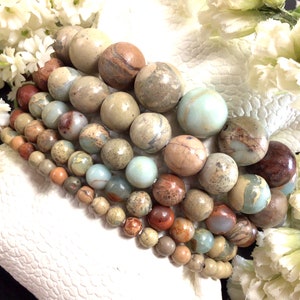Natural Multi Color Ocean Jasper Beaded Bracelet Premium Handmade Stretch Bracelet For Women 4mm 6mm 8mm 10mm 12mm Summer Bracelet