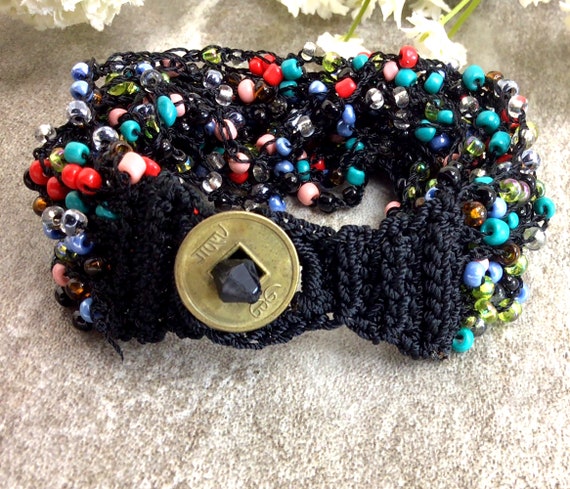Bead Crochet Bracelet Pattern Beaded Rope Pattern Floral Print Bracelet  Seed Beads Diy - Etsy