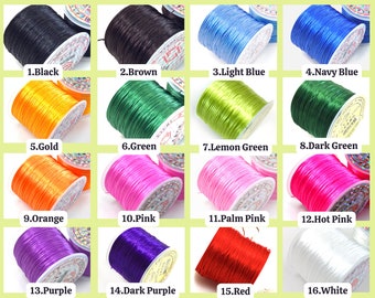 0.5mm Multicolor Elastic Crystal String Cord for Jewelry Beading 150FT Spool