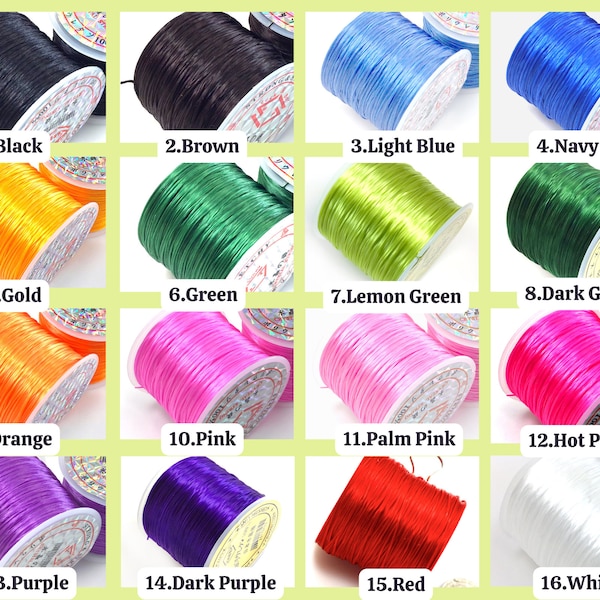 0.5MM Japan Elastic Stretch Polyester Crystal String Cord for Jewelry Bracelet Beading 150FT/Spool 17 Colors