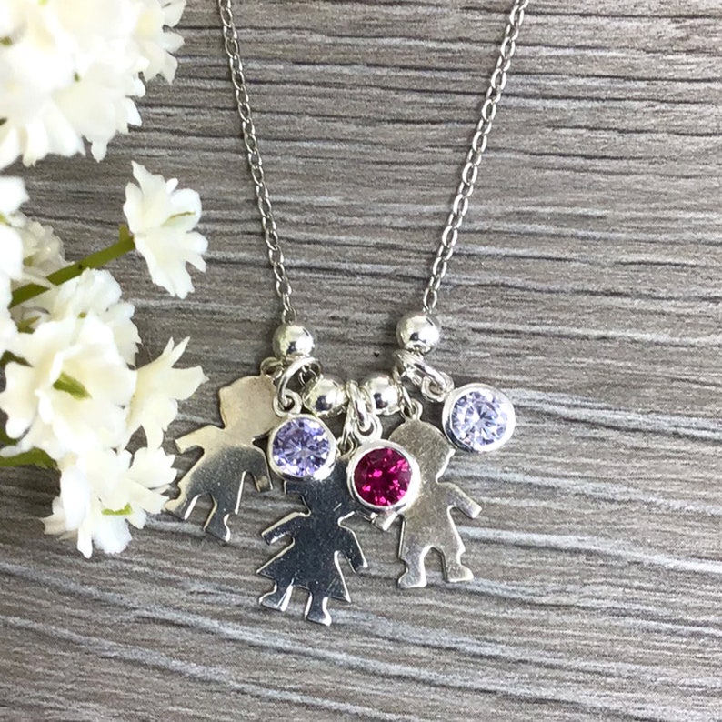 Birthstone Necklace Gift For Mom Mom Necklace New Mom Gift