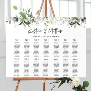 Wedding Seating Chart Template Alphabetical, Seating Chart Wedding, Alphabetical Seating, Seating Chart poster Wedding Seating Plan, 0176_07