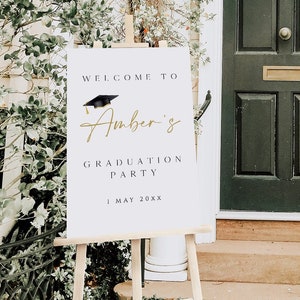 Graduation Party, Graduation Welcome Sign, Graduation Poster, Class Of 2025, College Graduation Sign, Graduation Printable Personalized
