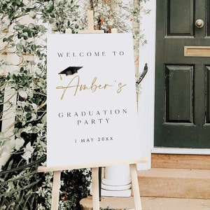 Graduation Party, Graduation Welcome Sign, Graduation Poster, Class Of 2024, College Graduation Sign, Graduation Printable Personalized