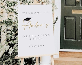 Graduation Party, Graduation Welcome Sign, Graduation Poster, Class Of 2025, College Graduation Sign, Graduation Printable Personalized