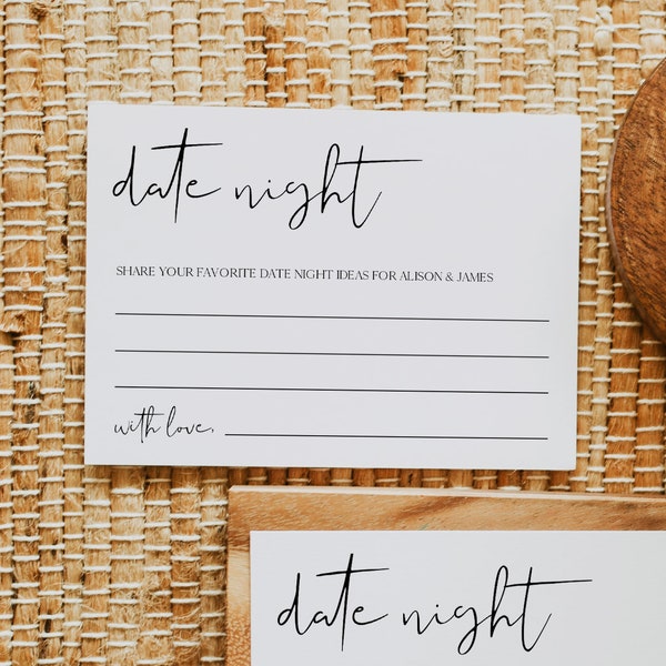 Date Night Cards, Bridal Shower Date Night, Printable Date Night Cards Signs, Date Night Sign, Wedding Date Night, Wedding Advice  0506_065