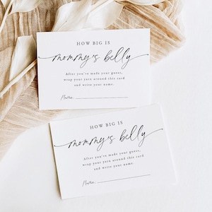 Quanto è grande la pancia della mamma? Gioco di carte, Quanto è grande la sua pancia, Quanto è grande la pancia della mamma, Giochi per baby shower, Modelli stampabili, 0255