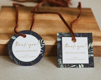 Round Favor Tag Template, Square Favor Tag, Thank You Gift Tag, Greenery Wedding Favor Tag, Printable Favor Tags, Party Favor Tags, 0219_010